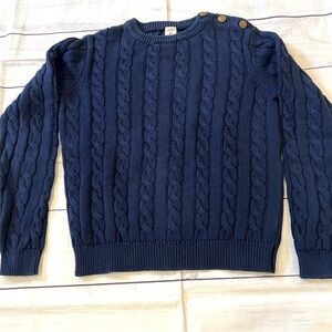 Analogie Navy Cable Knit Sweater